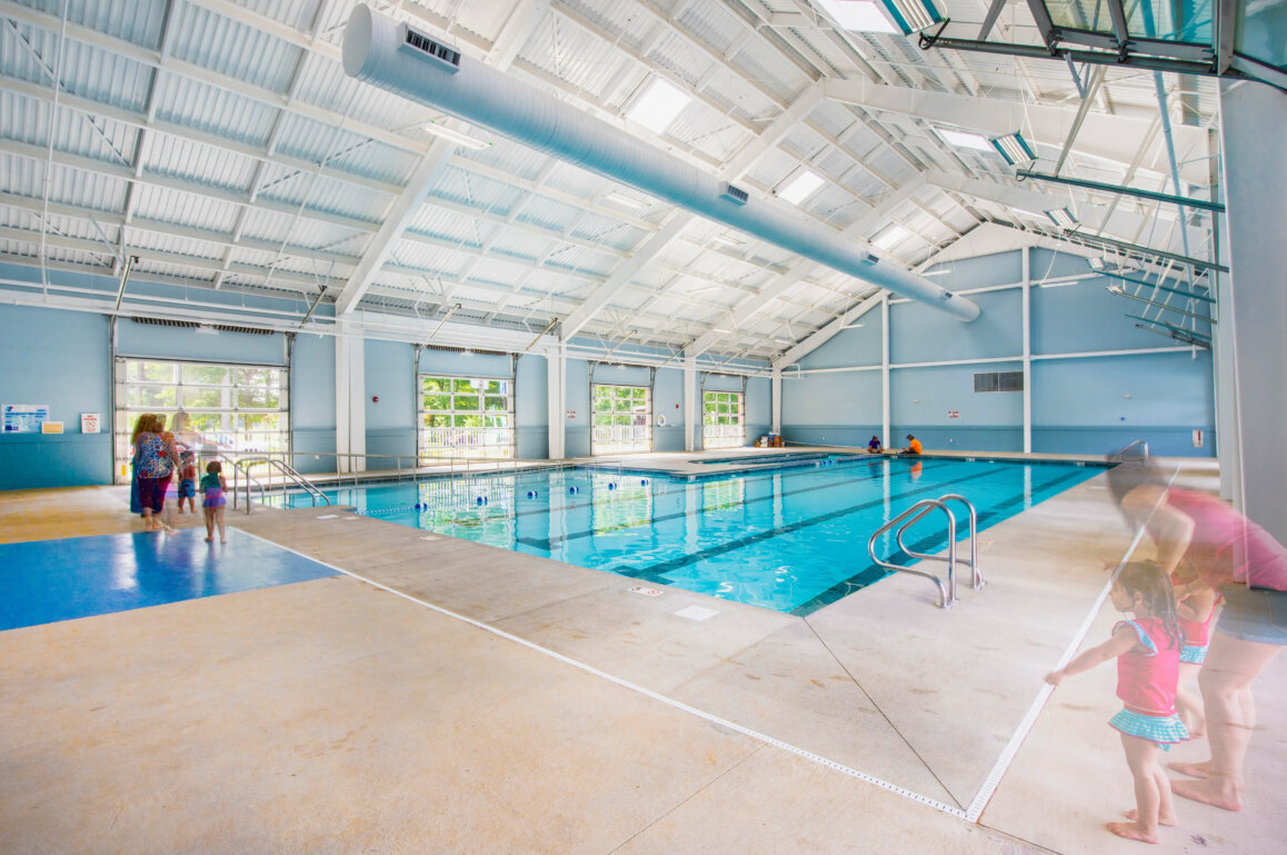 Indoor pool at Mitchum Family Aquatics Center.