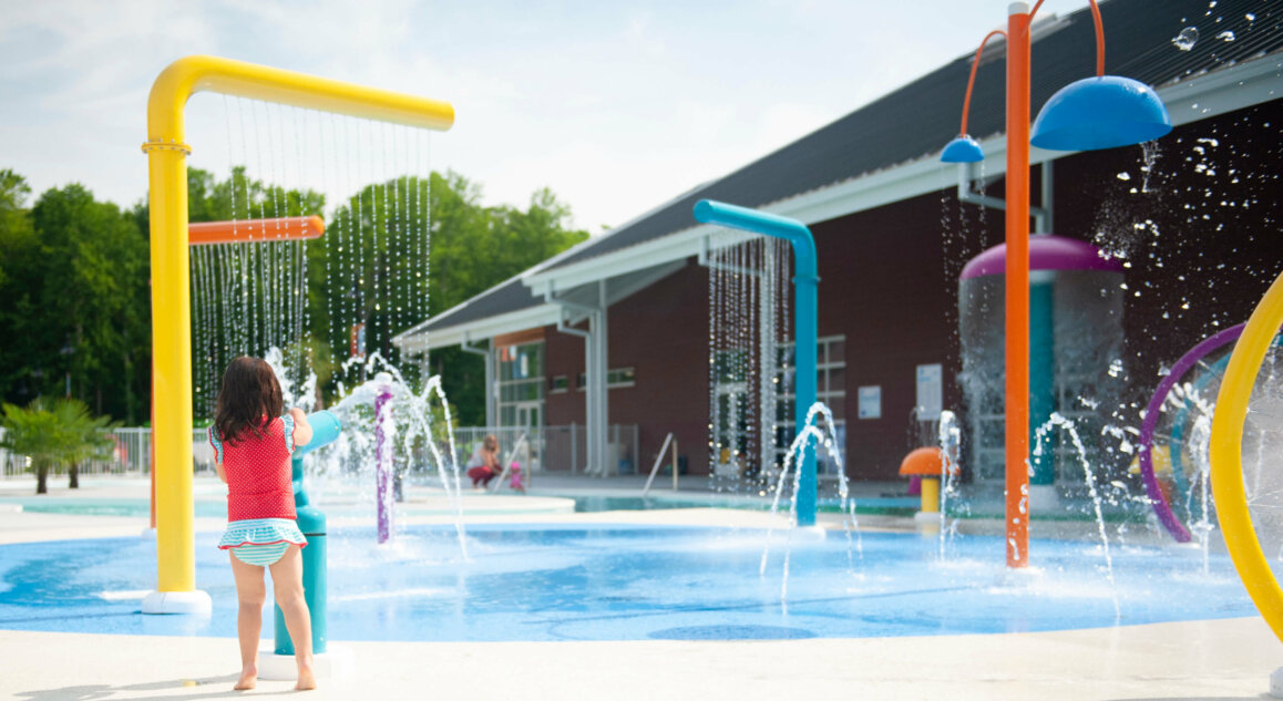 Splash Park at Mitchum Family Aquatics Center.