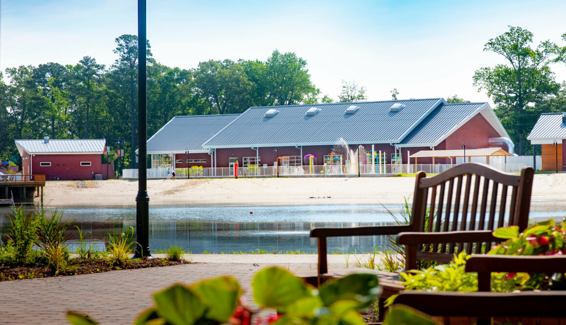 Panarama of Mitchum Family Aquatics Center.