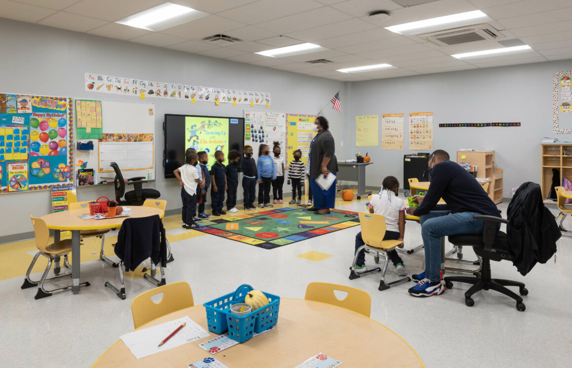 Image of classroom at the Coleman Elementary School.