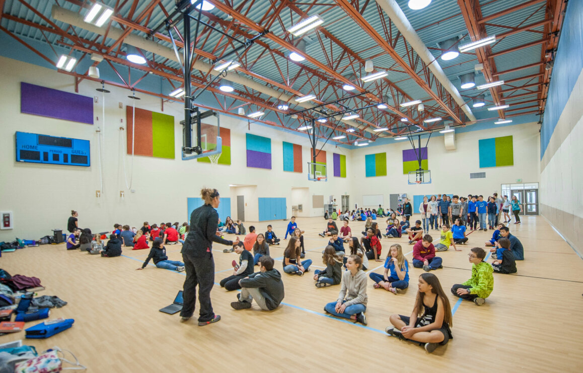 Image of gymnasium at Old Donation School.