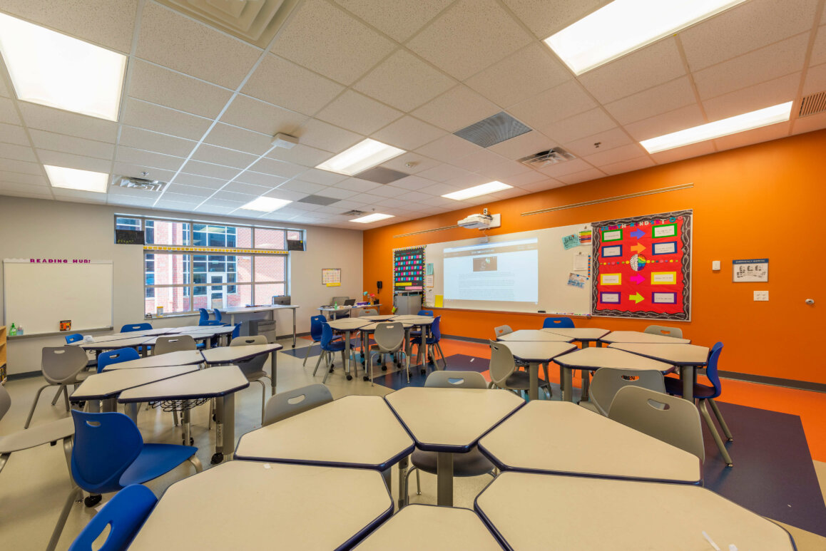 Classroom at Cherry Middle School.