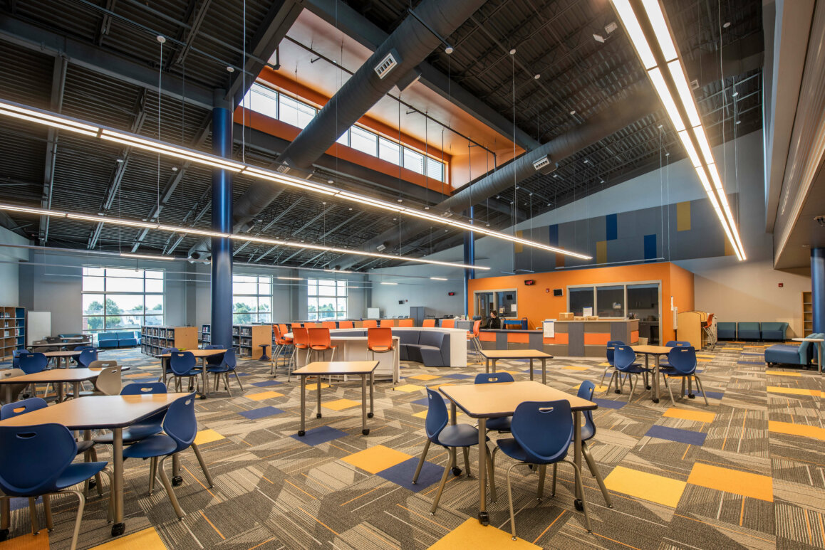 Interior space at Cherry Middle School.