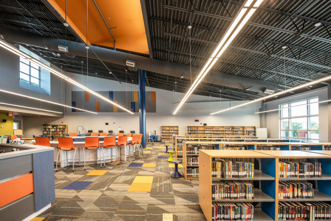 Library at Cherry Middle School.