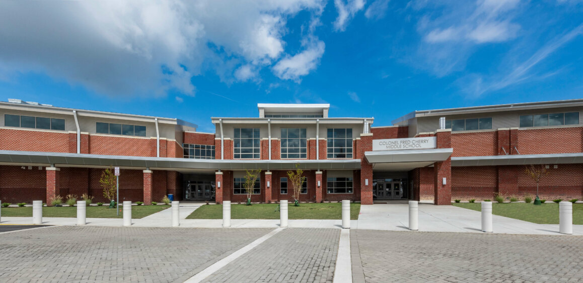 Exterior image of Cherry Middle School.