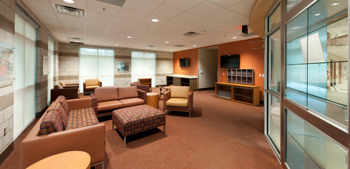 Camp Lejuene Wounded Warrior Hope & Care Center guest services room.