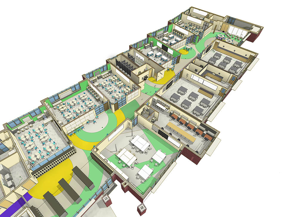 Image of a CAD drawing from a bird's eye view.